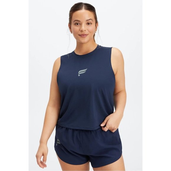FABLETICS $40 Phoenix‎ Breathe Muscle Athletic Tank Top Navy Blue Size Medium - Picture 1 of 10
